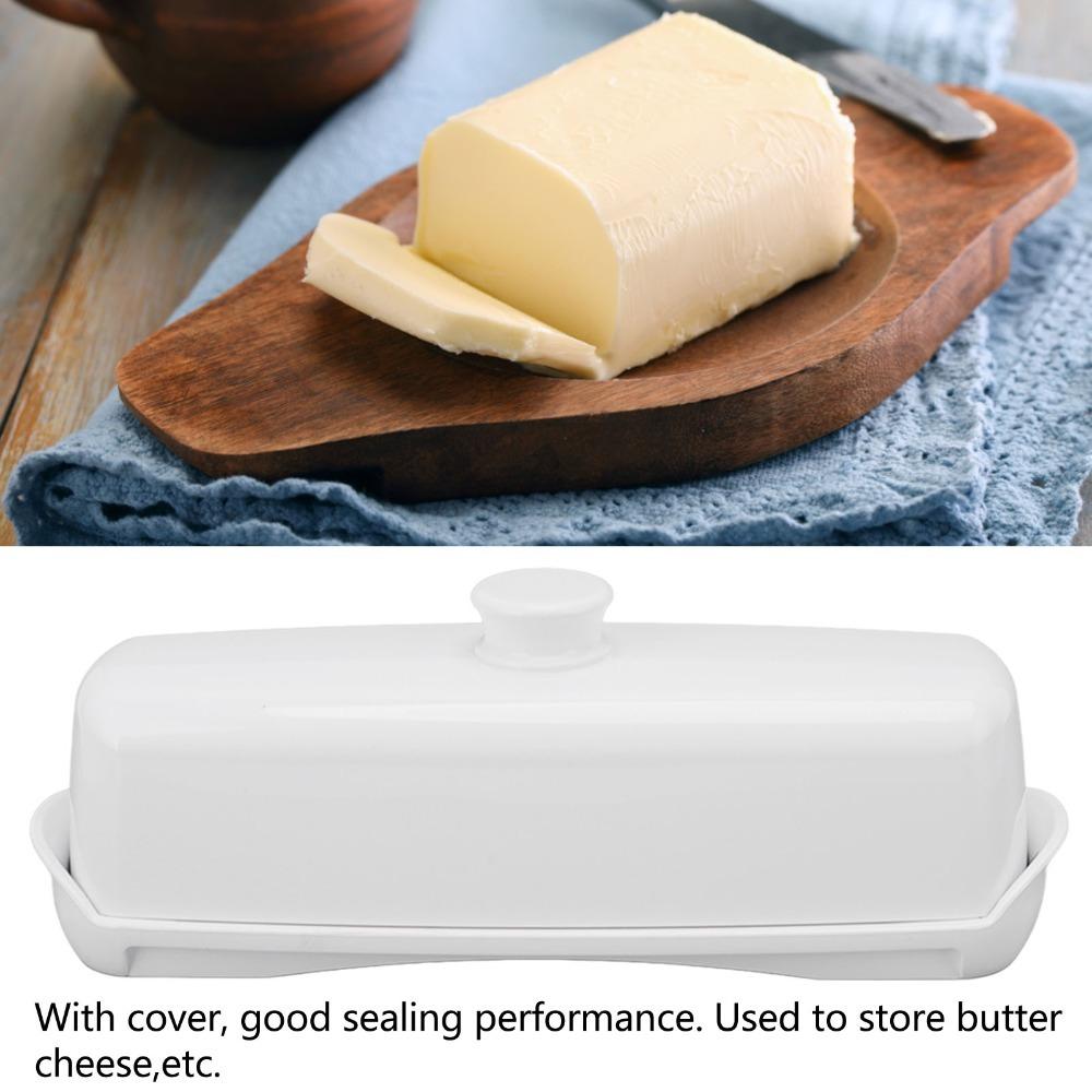 Transparent Cover Butter Storage Box Plastic Cheese Storage Container For Countertop