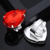 7 Kinds Red Crystal Ring Set Adjustable Women Luxury Jewelry Fashion Charm Rhinestone Ring Accessories Silver Party