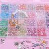 For Diy Handmade Beaded Bracelet Necklace Accessories 360Pcs 24-Grid Crystal Glass Set