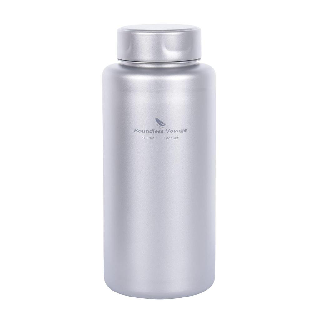 Boundless Voyage Titanium Water Large Capacity Campfire Wide for Outdoor with Ti3013D Bottle, 1000ml, Bottle, Lightweight, Durable, Rust-Resistant,