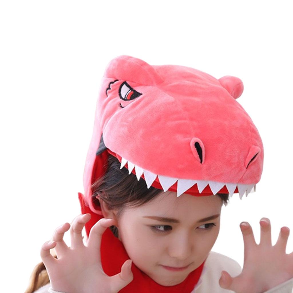 Cute Dinosaur Head Hat Cosplay Headgear Animal Warm Hat Party Hats PP Cotton