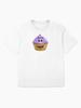 Cupcake & Friends Purple Cupcake Cartoon Oversized Unisex T-Shirt