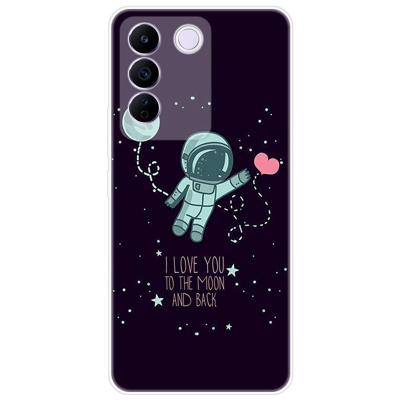 For Vivo V27e V 27e Case Soft Silicone Back Cover Cartoon Phone Case Diversification