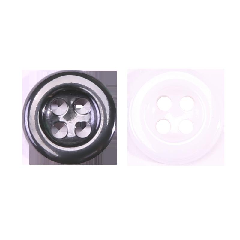 White Shirt Buttons Men'S And Women'S Clothes Shirt High-End Ceramic Buttons Versatile Round Black High-End Button Accessories