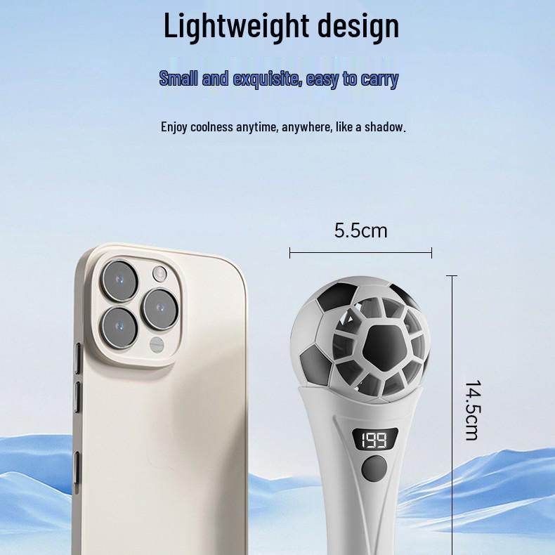 World Cup Portable Digital Mini High-Speed Long-Lasting Handheld Fan