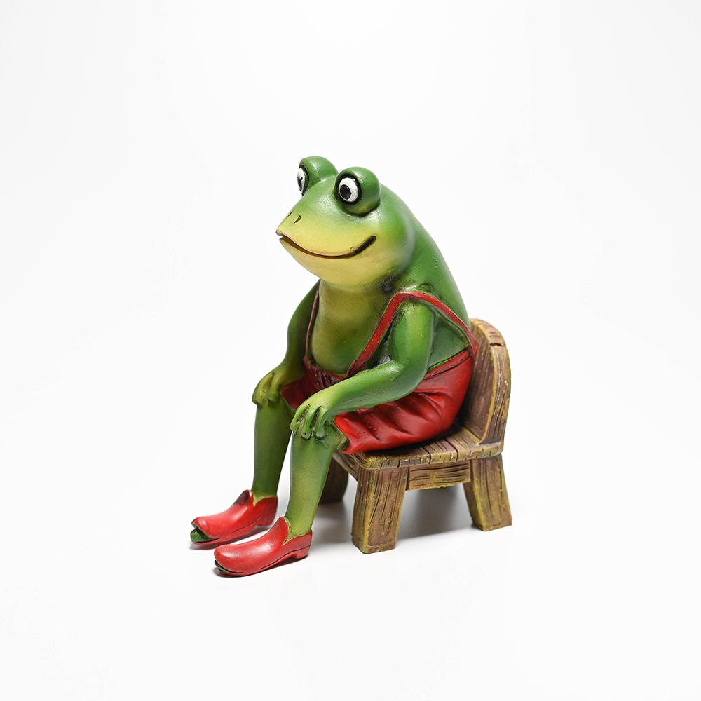 Frog Ornaments Garden Decoration Ornaments Balcony Courtyard Cute Home Decor On Desk Pastoral Ornaments Thinking Frog