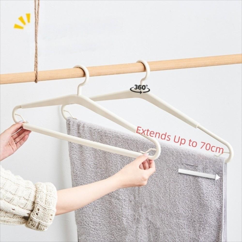 360° Rotating Folding Quilt Hanger Plastic Long Bath Towel Rack Household