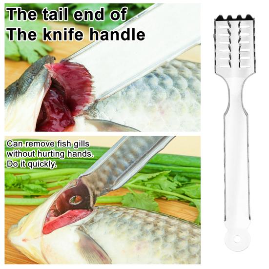 Fiskfjällare Rostfritt Stål Fiskfjällare Verktyg med Ergonomiskt Handtag Fiskfjällsborttagare Bekvämt Grepp Fiskfjällare Verktyg