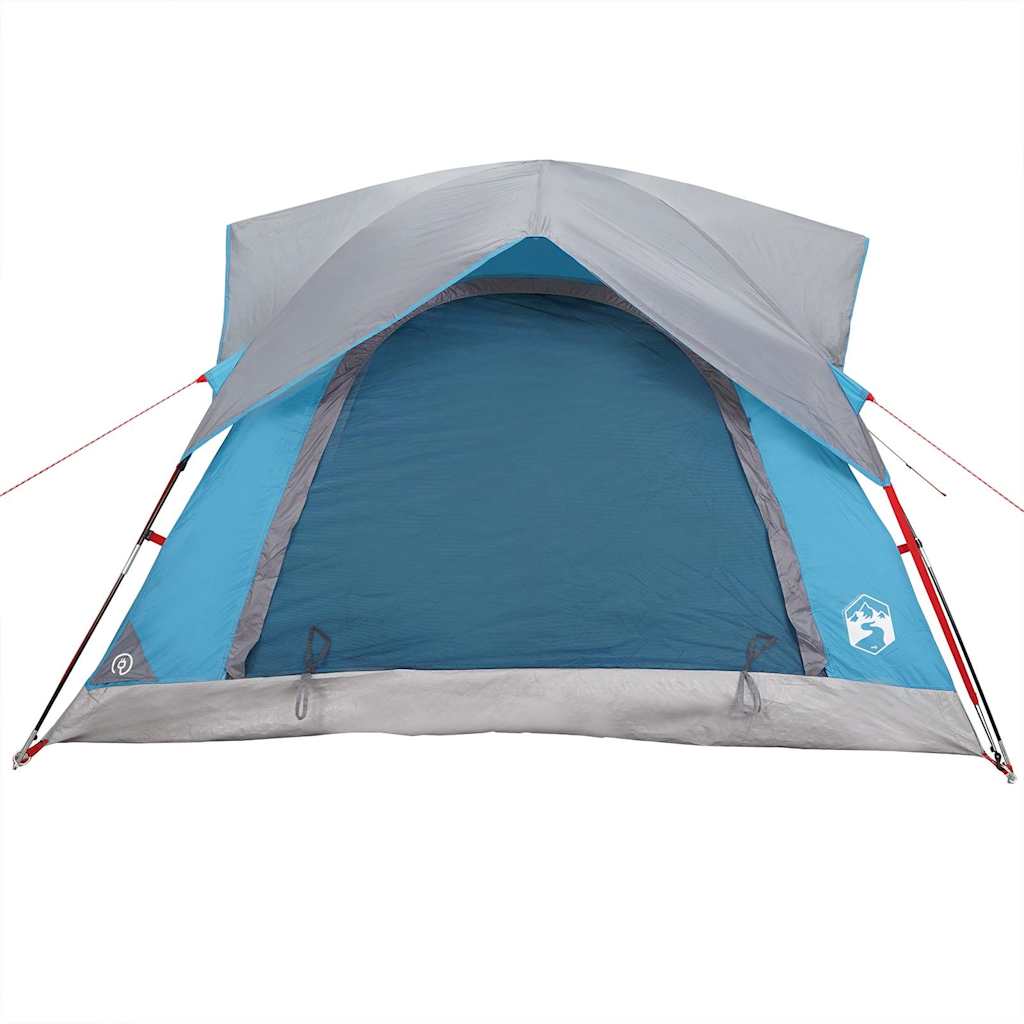 4 Person Camping Tent Blue Waterproof