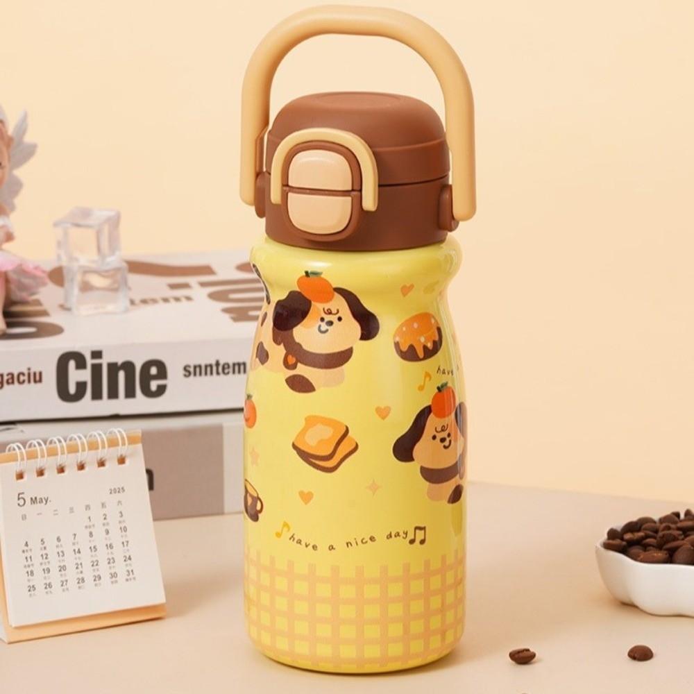 Leak-Proof Insulated Cup Large Capacity Cartoon Straw Cup Creative Double Drink Cup  School