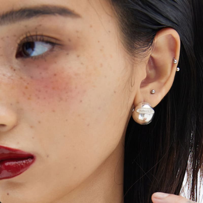 NIMBUS TAG BALL EARRINGS