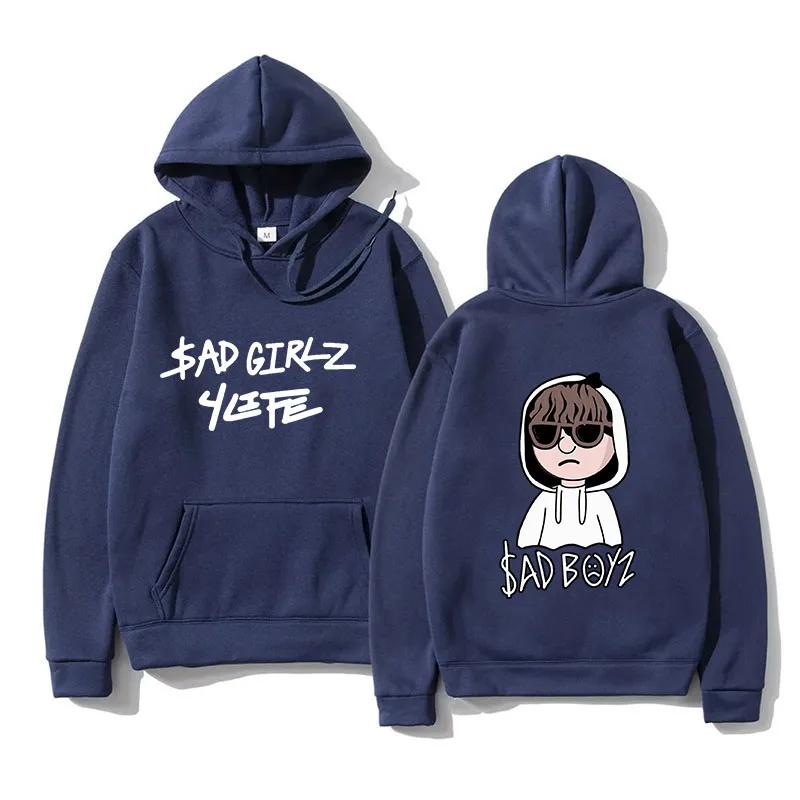 2024 Men's Sad Boys Printed Hoodies Harajuku Girls Hip Hop Pullover Fancy Music Gift Casual Loose Comfortable Sweatshirt