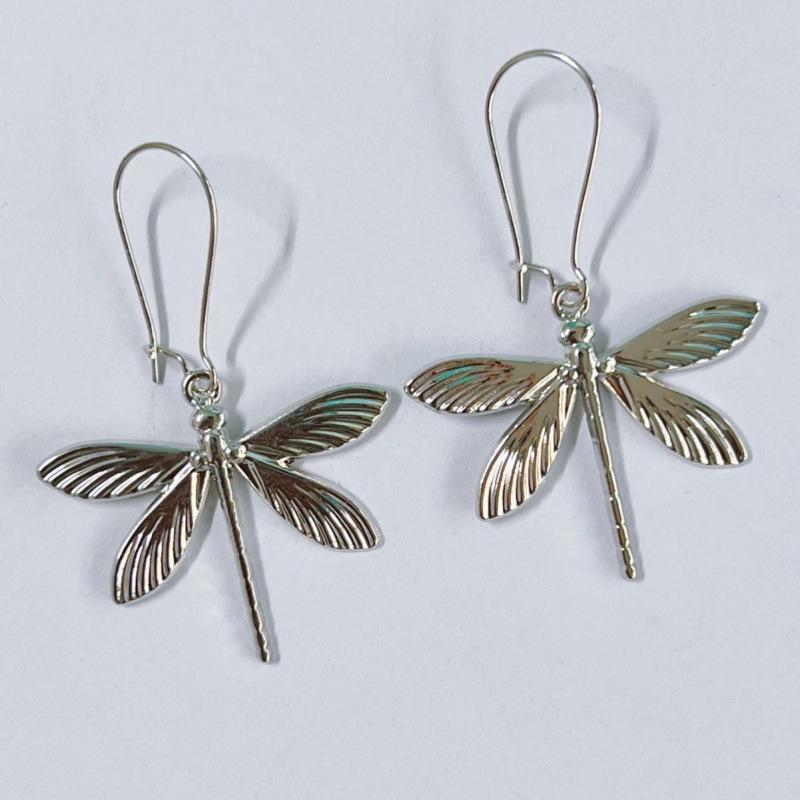 High-End Vintage Dragonfly Earrings - European and American Style