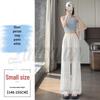 2026 Summer Tencel Linen High-Waisted Wide-Leg Lace Pants for Women