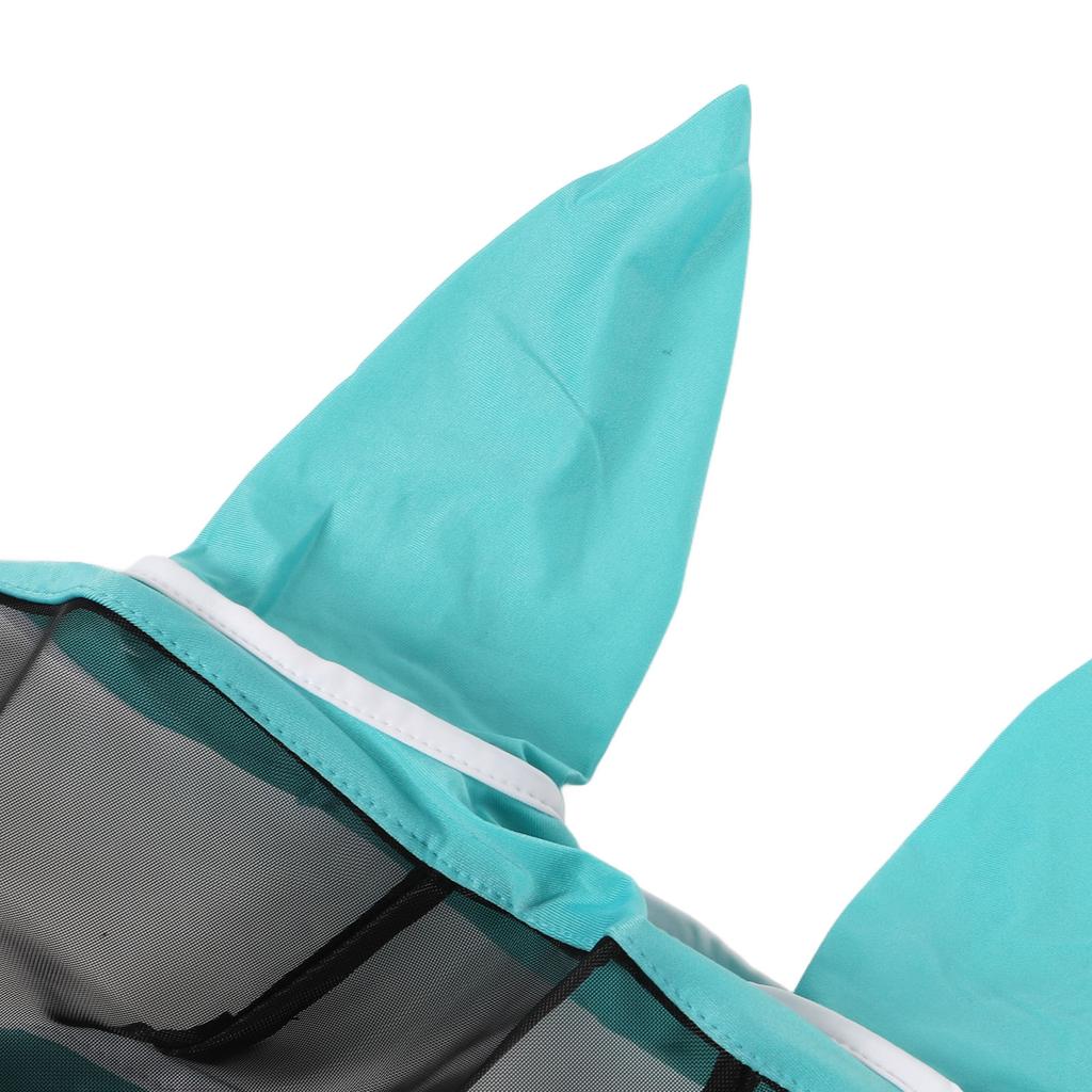 Mesh Horse Fly Mask Elastic UV Protection Detachable Breathable Horse Fly Mask with Ears for Horses Blue Green L