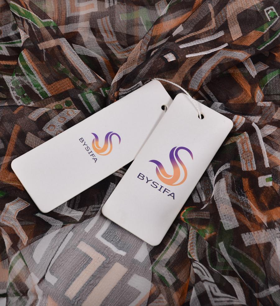 [BYSIFA] New Coffee Letter Silk Scarf Hijabs  Women Long Scarves Autumn Ladies Pure Silk Scarves Fashion Brand Neck Scarves