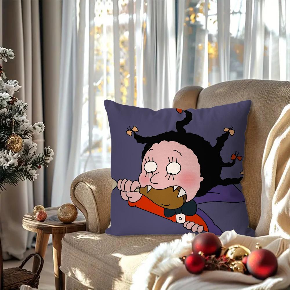 M-Mona the V-Vampire animated series Pillow Case Square Pillow Bedroom Sofa Leisure ComfortCar Living Room Home Decoration 40X40