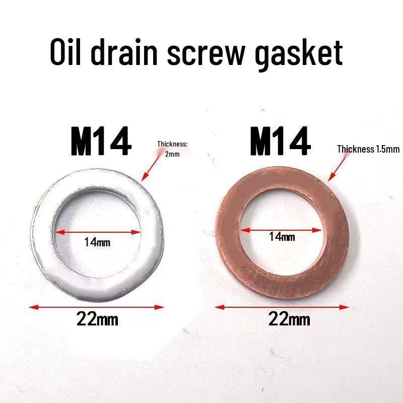 

Honda/Acura Drain Plug Washer Gasket for Accord, Civic, CRV, CRZ, HRV - Part #94109-14000 Aluminum Washer