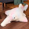 Large Simulated Sawtooth Shark Big Shark Doll Plush Toy Marine Life Blue Shark Whale Doll Rag Doll