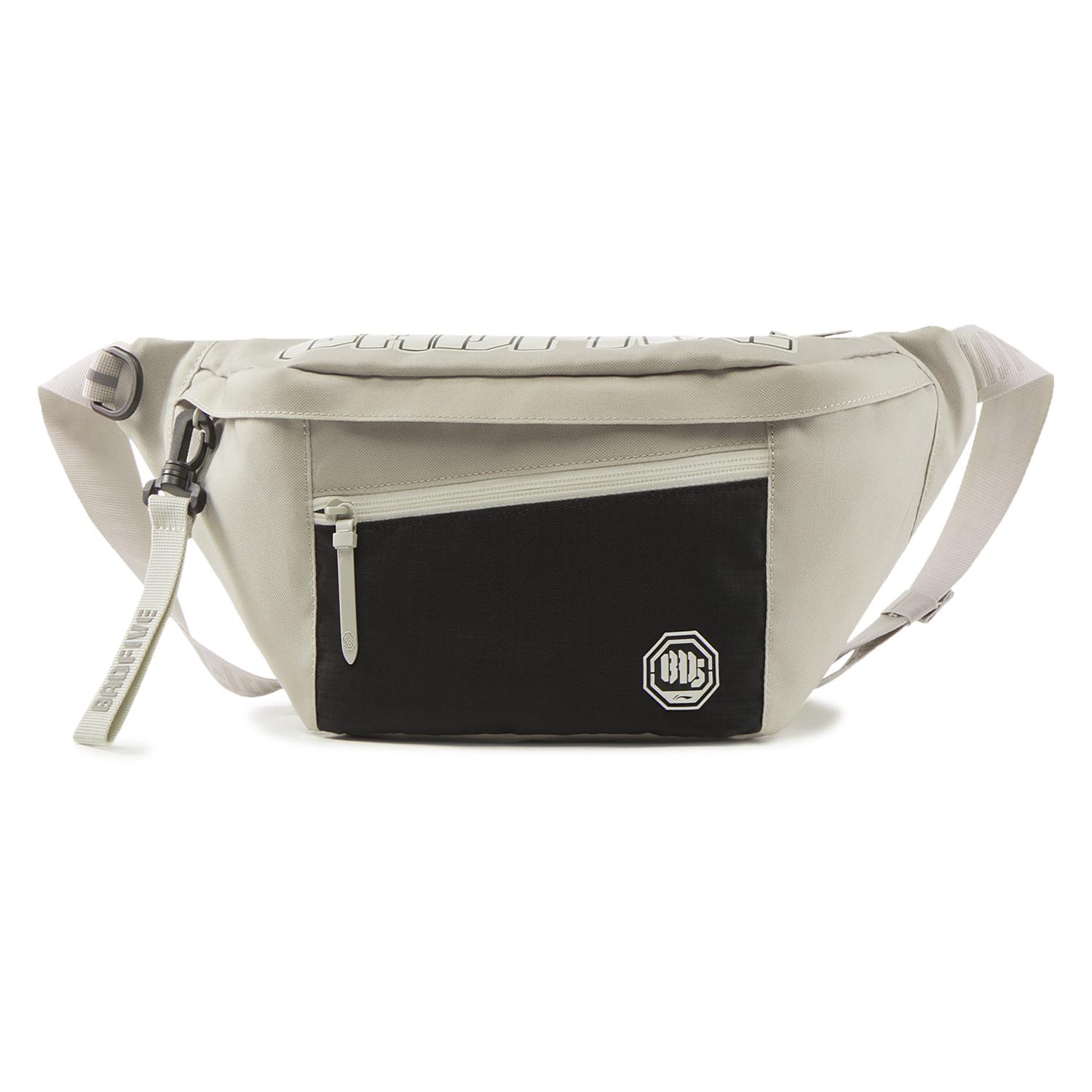 

Новая полиэстеровая поясная сумка LiNing Унисекс Прибрежно-серый и Темный шоколадно-коричневый ABDV001-2 41.9*9.9*18.5CM