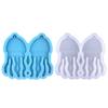 Glossy Shiny Earring Silicone Mould with Hole Jellyfish Shape Dangle Earring Epoxy Casting Mold for DIY Earrings Decor