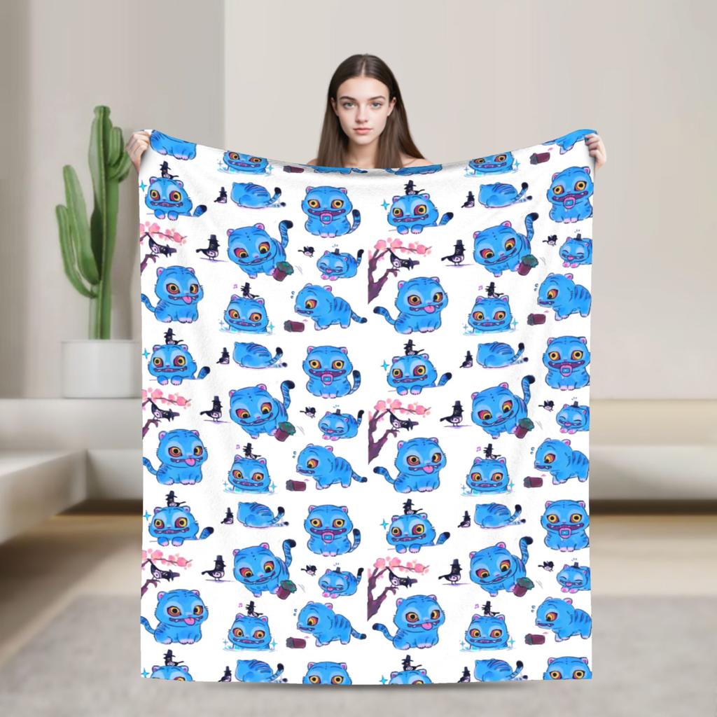 Huntrix HUNTRX Rumi Kpop Demon Hunters Dekens Pluizig Geweldig Warm Plaid voor Huis Winter