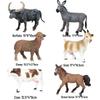 Cross-Border Animal Toy Set: Sheep, Cow, Horse, Donkey, Goat, Poultry Plastic Models