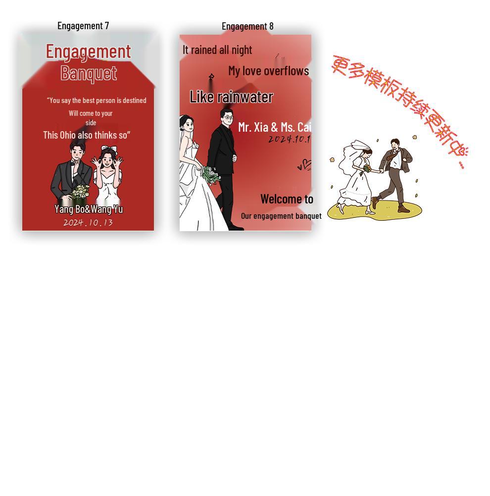 Custom Wedding Welcome Sign Display Stand: High-End Creative Decoration for Engagement Banquets