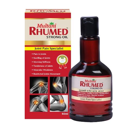 Multani Rhumed Strong Oil 60 Ml Joint Massage Oil For Stiffness Relief Body Care Fast Absorbing Non Sticky Daily Use