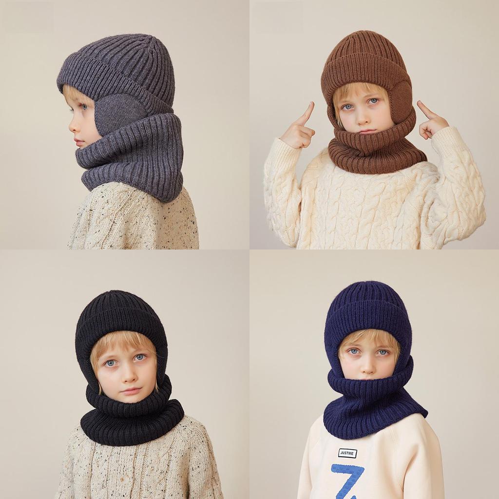 Childrens Knit Hat And Neck Warmer Set For Winter Warmth