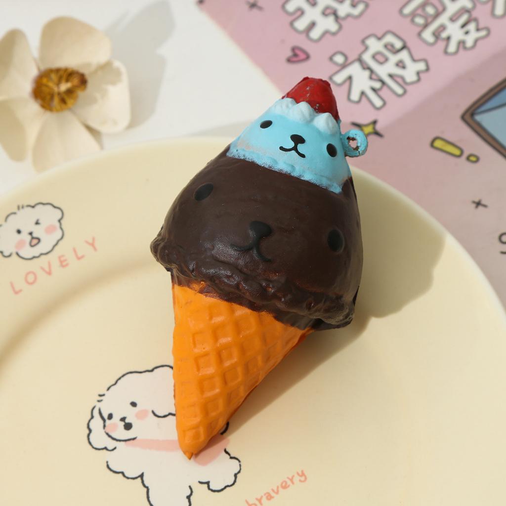 Gentle Recovery Pu Squishy Icecream Creative Press Toys Simulation Stress Ease Vent Funny Xmas Gift Sensory Toy For Kids