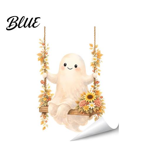 Removable Vinyl Outlet Stickers Cute Ghost Halloween Switch Plate Stickers Self-Adhesive Cover Decorative Covers for Home Decals Pumpkin Bat Floral