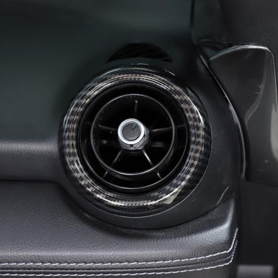 ABS Carbon fiber Inner Dashboard Air Vent Trim Ring For Mazda MX-5 Miata 2016-23