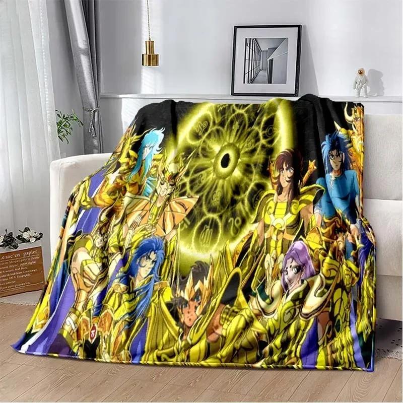 3D Retro Saint Seiya Anime Cartoon Flanelldecke Weich Gemütlich Sofa Bett Reise Decke Kinder Geburtstagsgeschenk