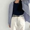 PU Leather Slim Belt Thin Dress Belt Simple Waist Belt  Women Accessories