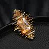 Vintage Palace Rectangular Three-dimensional Temperament High-end Female Crystal Brooch