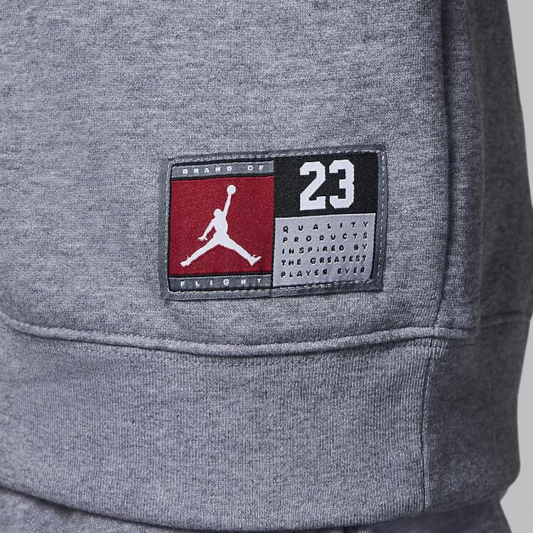 Jordan Alphanumeric Hoodie Casual Plus Velvet Long-Sleeve Sweatshirt Kids Tops Carbon-Grey FV3203-091