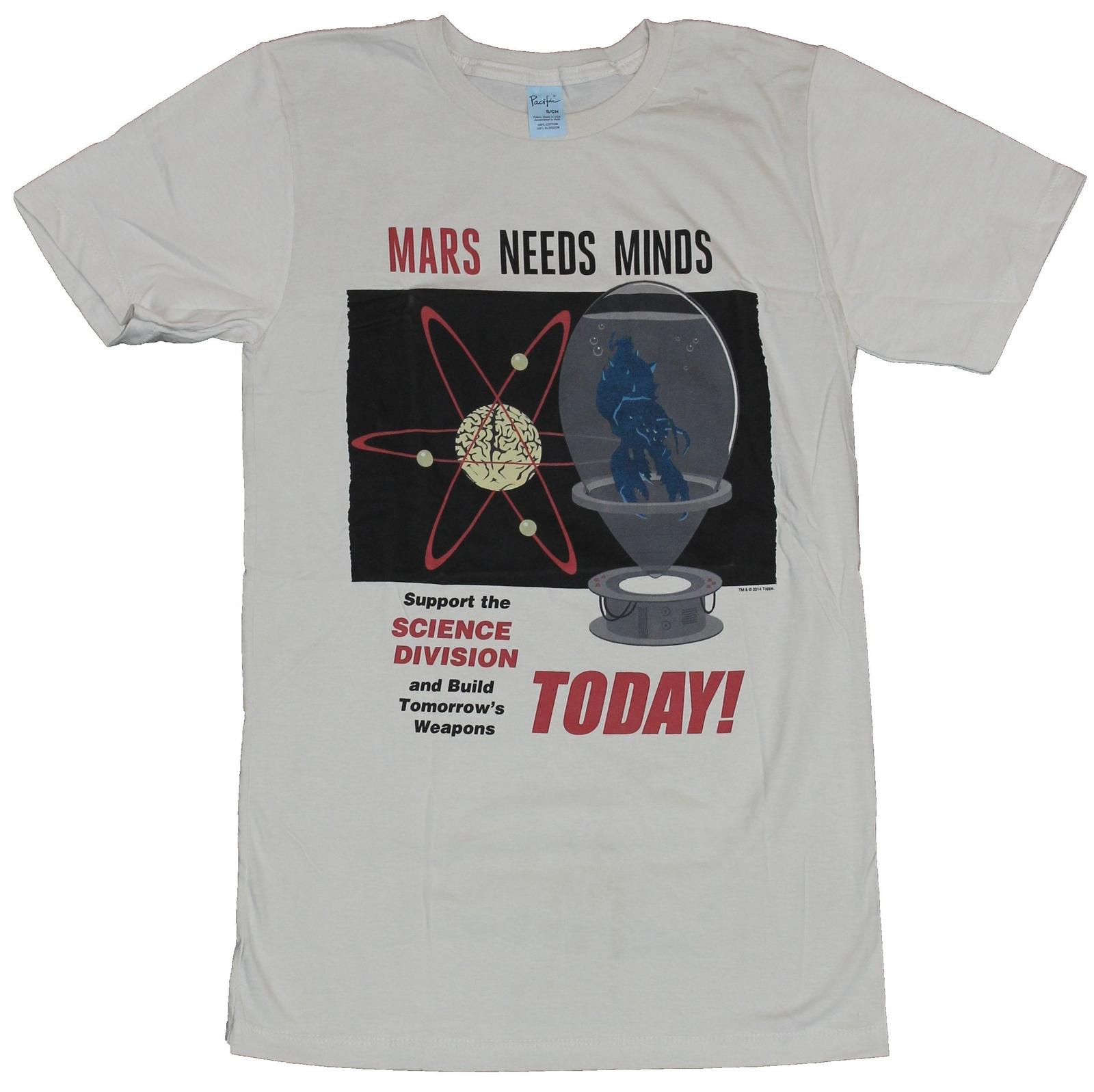 Mars Attacks Adult New T-Shirt - Mars Need Minds Enroll Today Pic L