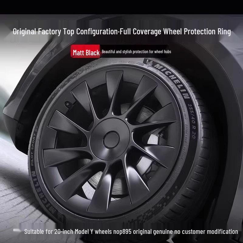 

Tesla Model Y 20 Cyclone Wheel Rim Cover – Matte Black Protective Accessory