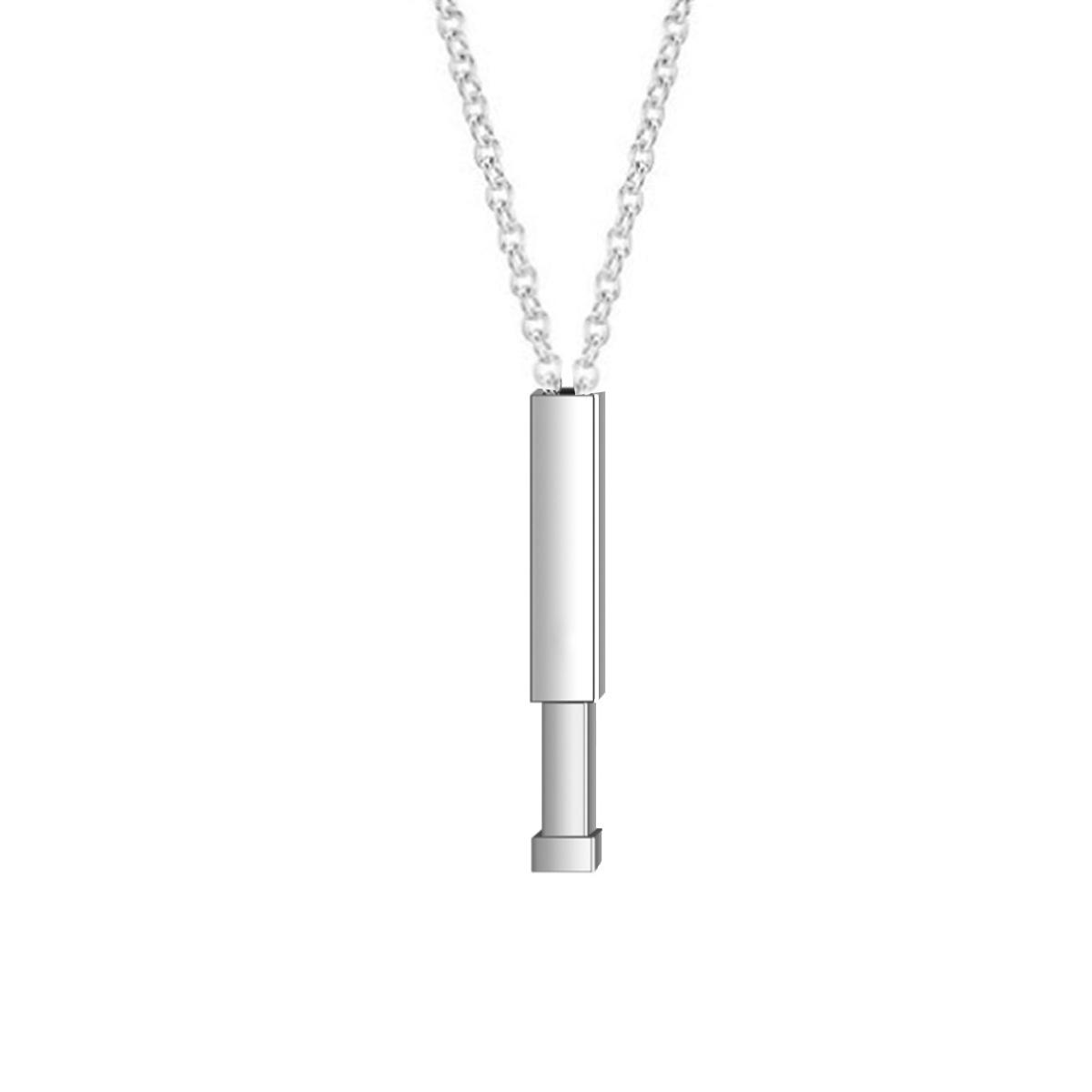 

Atoztide Personalized Square Retractable Necklaces Engraved Name High Quality Stainless Steel For Men Women Family Jewerly Gift No engrave