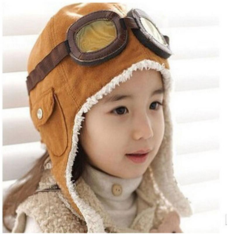 2 Colors Lovely Toddlers Warm Cap Kids Hat Boy Beanie Cool Baby Girl Infant Winter Pilot Cap