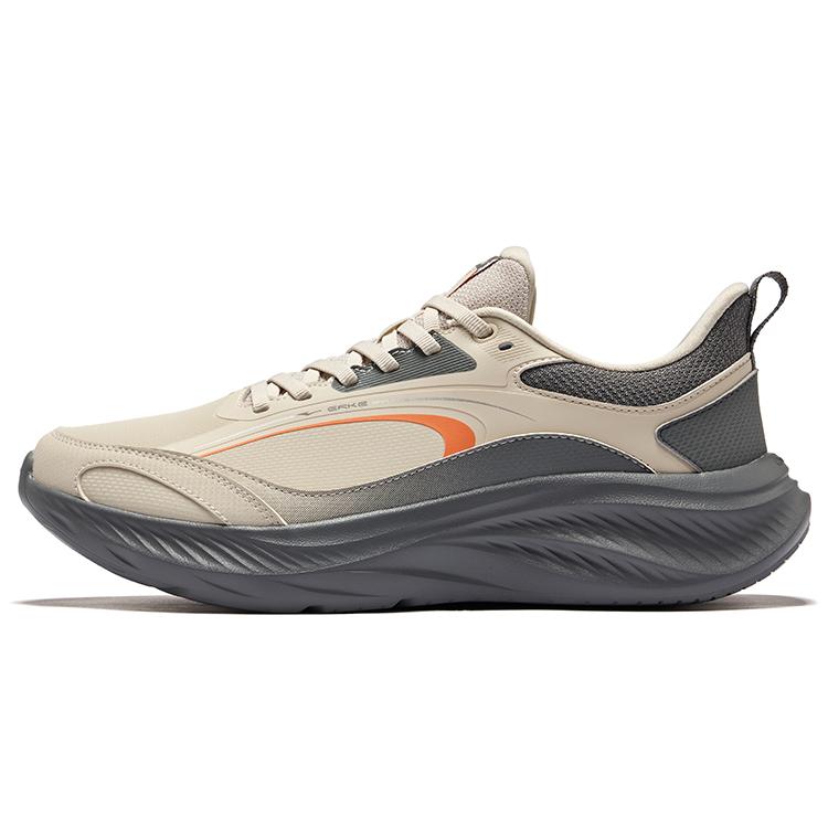 Erke Yunyi 2 Personality Simple Retro Shock Absorption Rebound Low-Top Casual Running Shoes Men Sneaker Lava-Grey Steel-Grey 51125403222-803