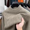 High-End Fashion Wool Pullover for Middle-Aged and Elderly Men - Thick, Warm Knit Sweater