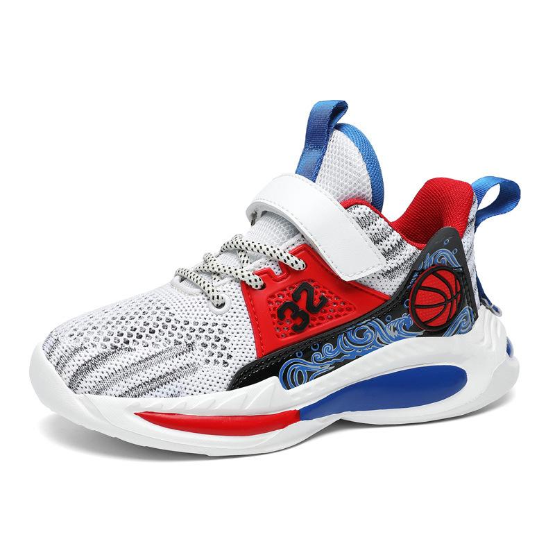 Basketball shoes for boys 6-12 years old Summer breathable mesh sneakers for children Middle-aged and older children Fashion and lightweight