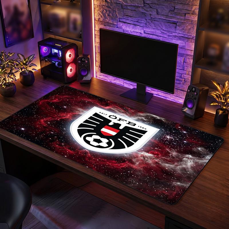 Austria Football Crest Mouse Pad, Extended Non Slip Rubber Desk Mat for Gaming Office Laptop Fan Gift