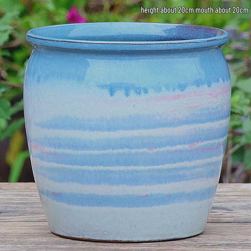 Minimalist Large Coarse Pottery Flower Pot for Succulents and Green Plants