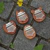 8 Keys Mini Kalimba Wooden Thumb Piano with Lanyard Finger Piano Musical Instrument Portable Exquisite Gift Set for Kids Adults