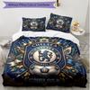 3pcs Duvet Cover Set (1*Duvet Cover + 2*Pillowcase, Without Core), Chelsea FC Print Soft All‑Season Bedding Set, Home Bedroom Decor Gift