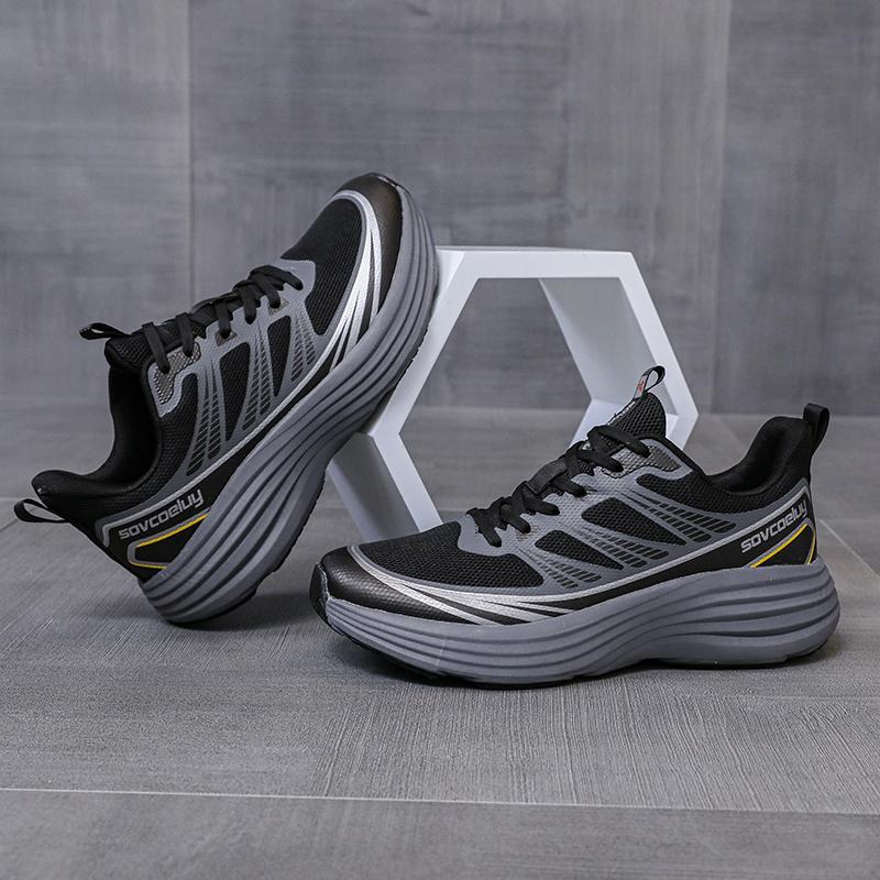 

Легкие кроссовки для бега для женщин 2025 Дизайнерские сетчатые повседневные кроссовки на шнуровке Мужская обувь для тенниса для занятий спортом на открытом воздухе 40 чёрный