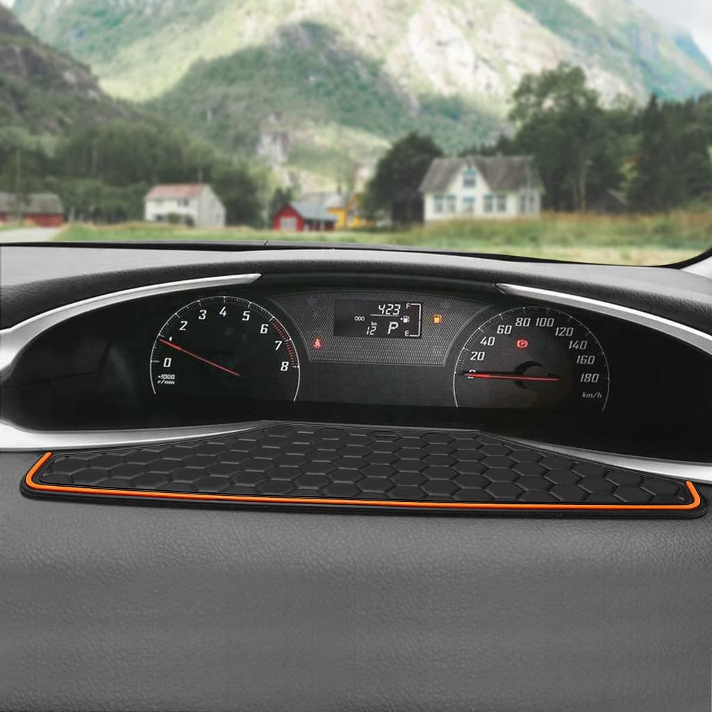 MARCHFA Anti-Slip Mat for Toyota Sienta 170 Series, Silicone, Orange, for Installing In Front of the Gauge